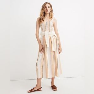 Madewell Smocked Tank Maxi Dress in Rainbow Stripe S